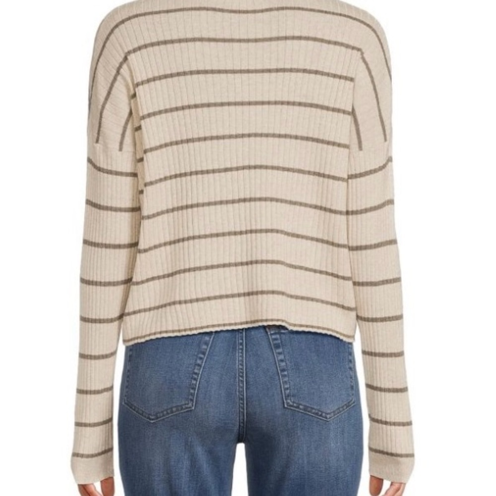 Madewell Lawson Striped Rib Knit Silk Blend  Sweater Sz-XXS - Picture 3 of 5